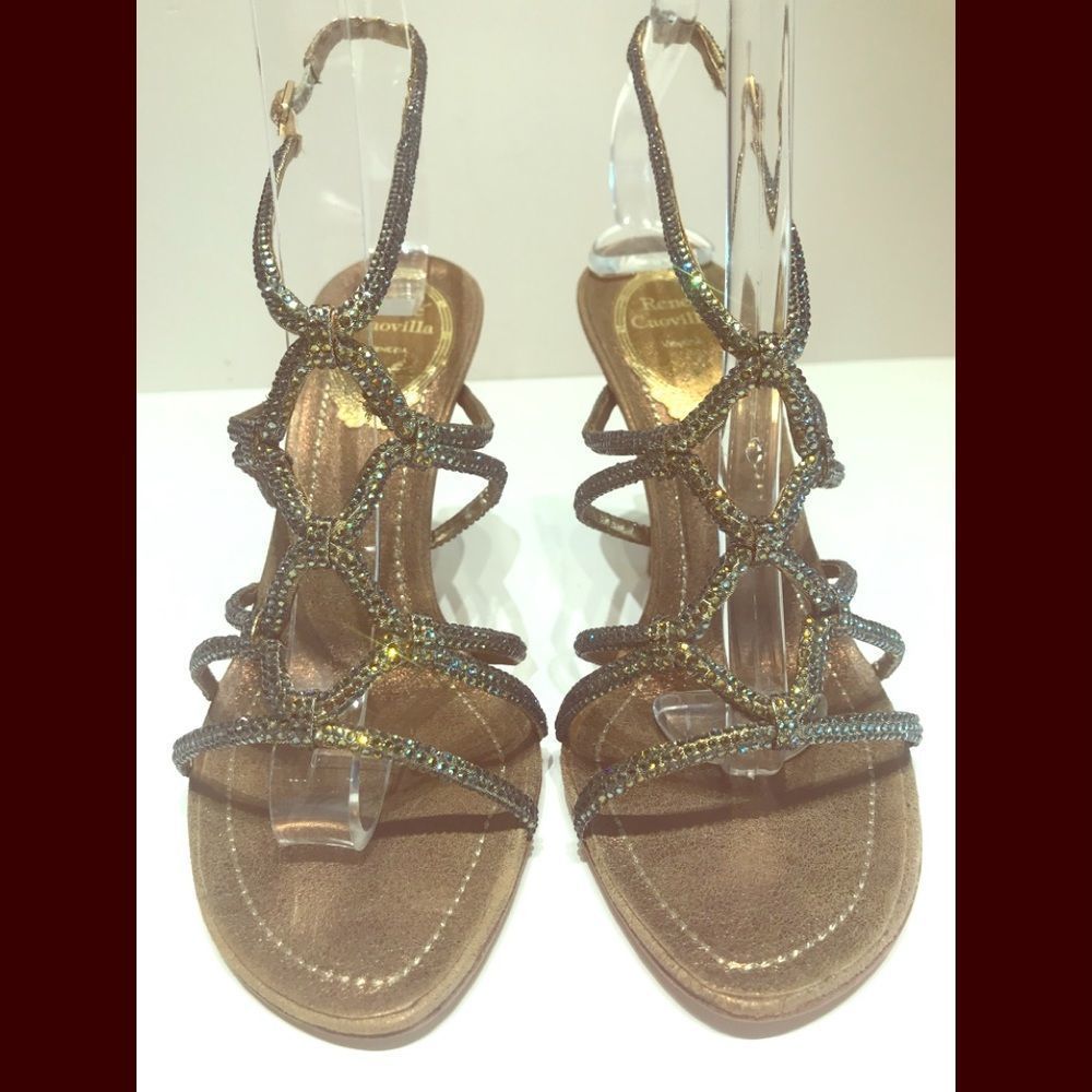 Rene Caovilla multi Swarovski crystal sandal